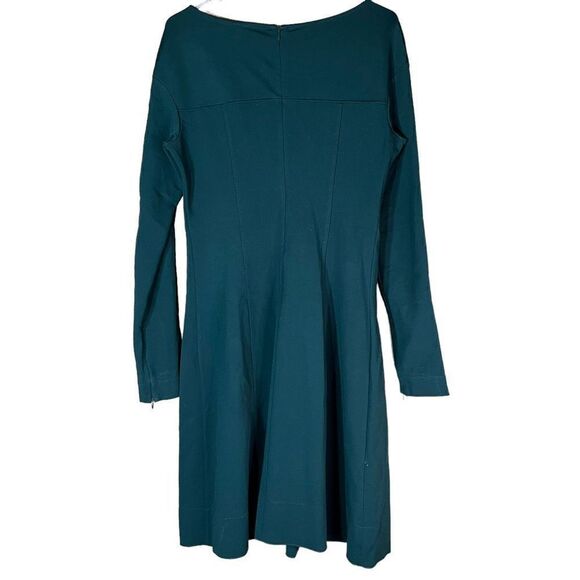 Theory Scuba Catalina Knit Long Sleeve Green Dress Size Large - Picture 8 of 10